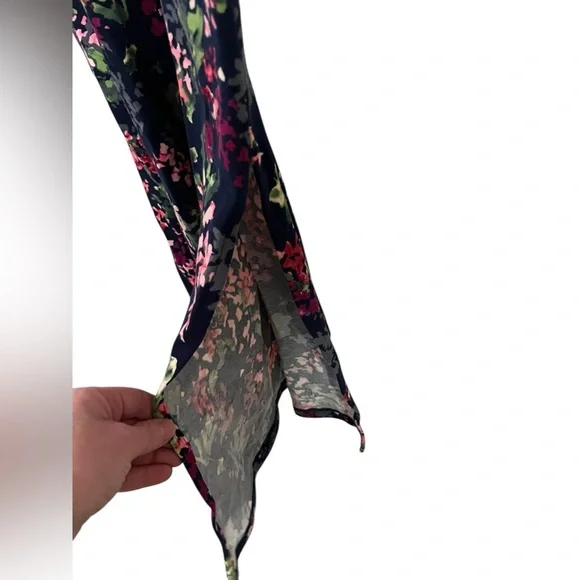 Lands' End Women's Pink and Blue Dress Floral Sleeveless Maxi Dress Sz S - Picture 5 of 11